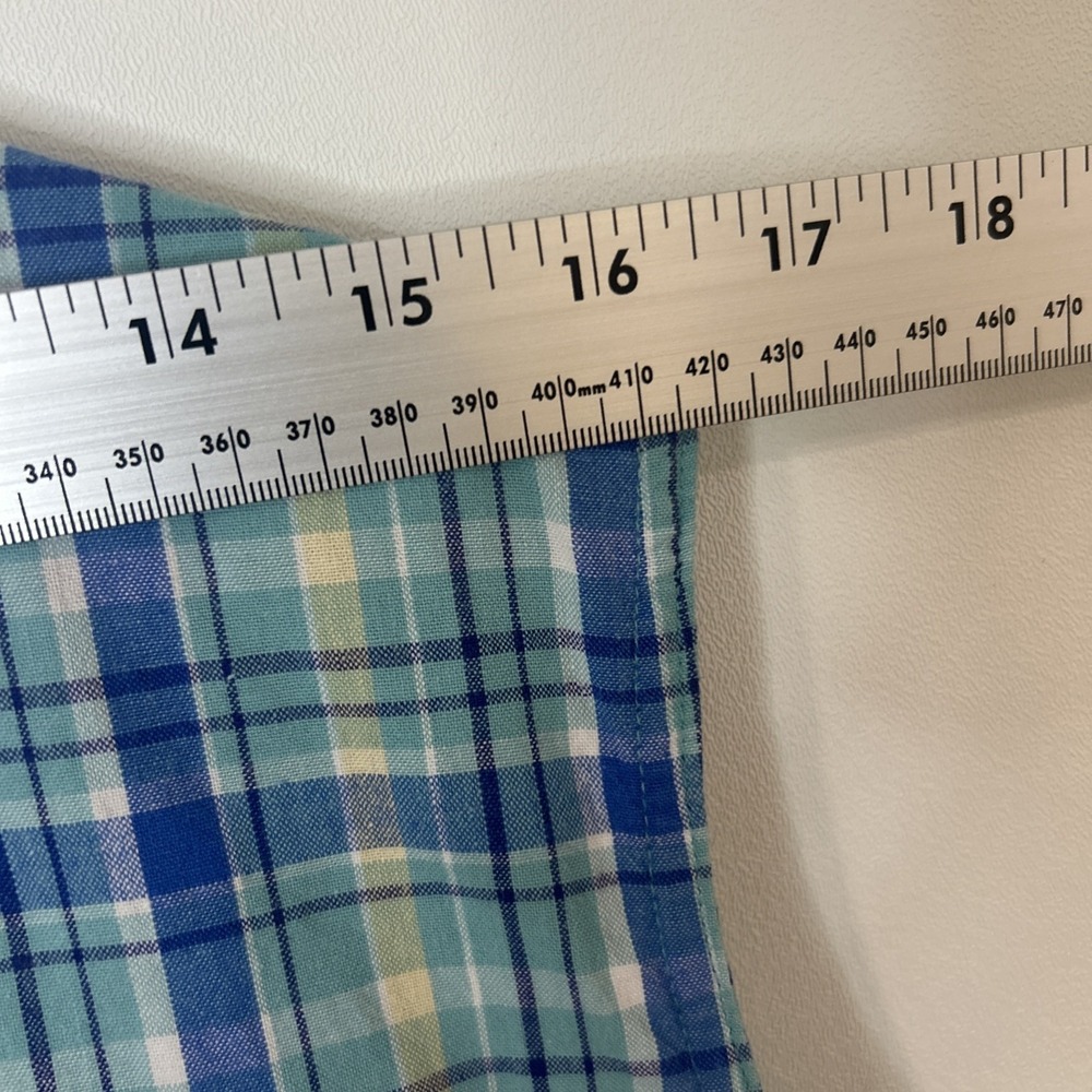 Mickey Unlimited Womens Shirt Size 22W/24W Blue Plaid Button Up Sleeveless Top - Picture 7 of 8